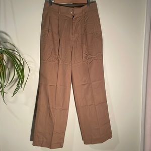 NWT Everlane The Way-High Drape Pant, ash brown